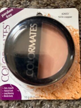 Maybelline ColorMates Blush - Terre Copper (Peachy Copper). Eye Shadow Green, Gr